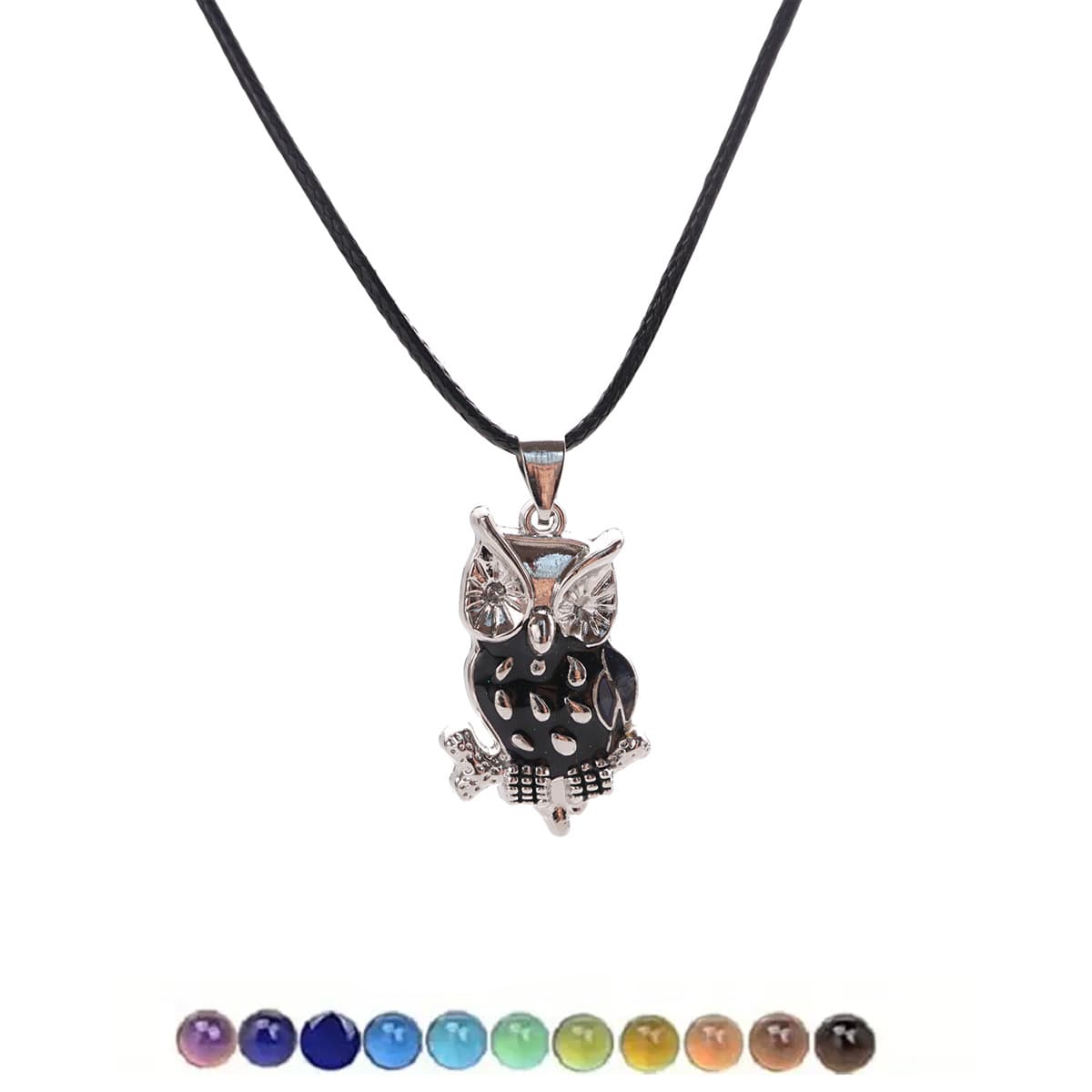 Charming Temperature-Sensitive Owl Necklace, Trendy and Unique Fashion Jewelry for Students