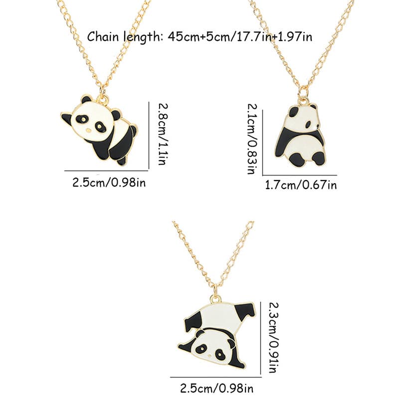 Adorable Panda Pendant Necklace - Cute Cartoon Charm for Students & Gifts