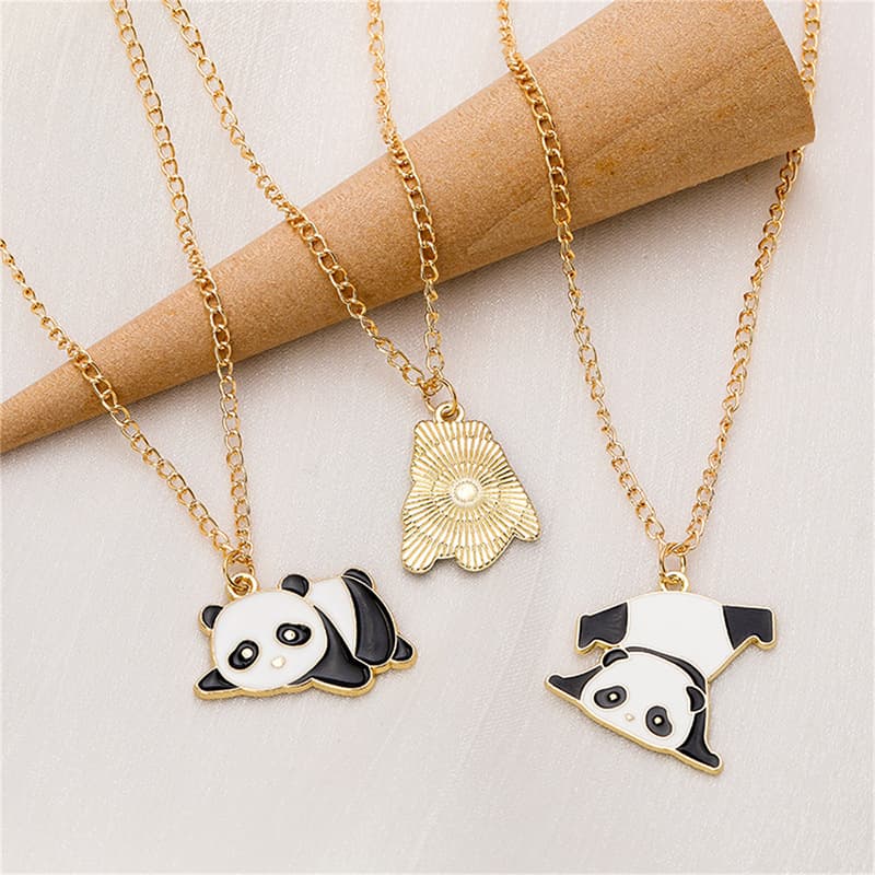 Adorable Panda Pendant Necklace - Cute Cartoon Charm for Students & Gifts