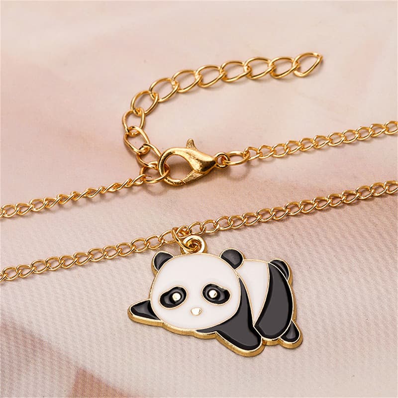 Adorable Panda Pendant Necklace - Cute Cartoon Charm for Students & Gifts