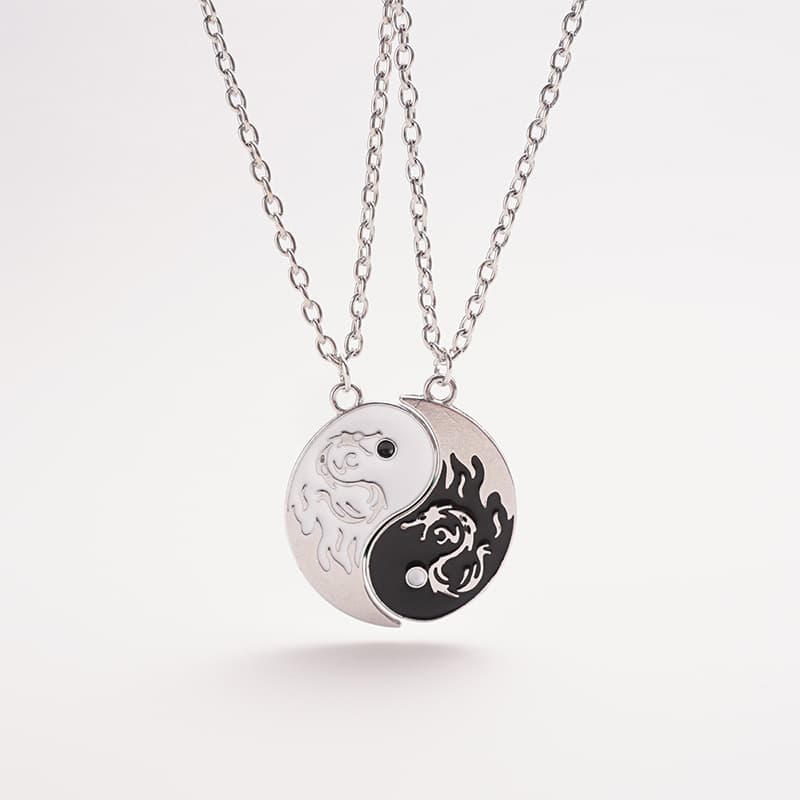 Yin Yang Dragon & Phoenix Matching Necklaces - Perfect Friendship Gift