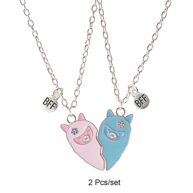 Cute Alpaca BFF Necklace Set for Best Friends