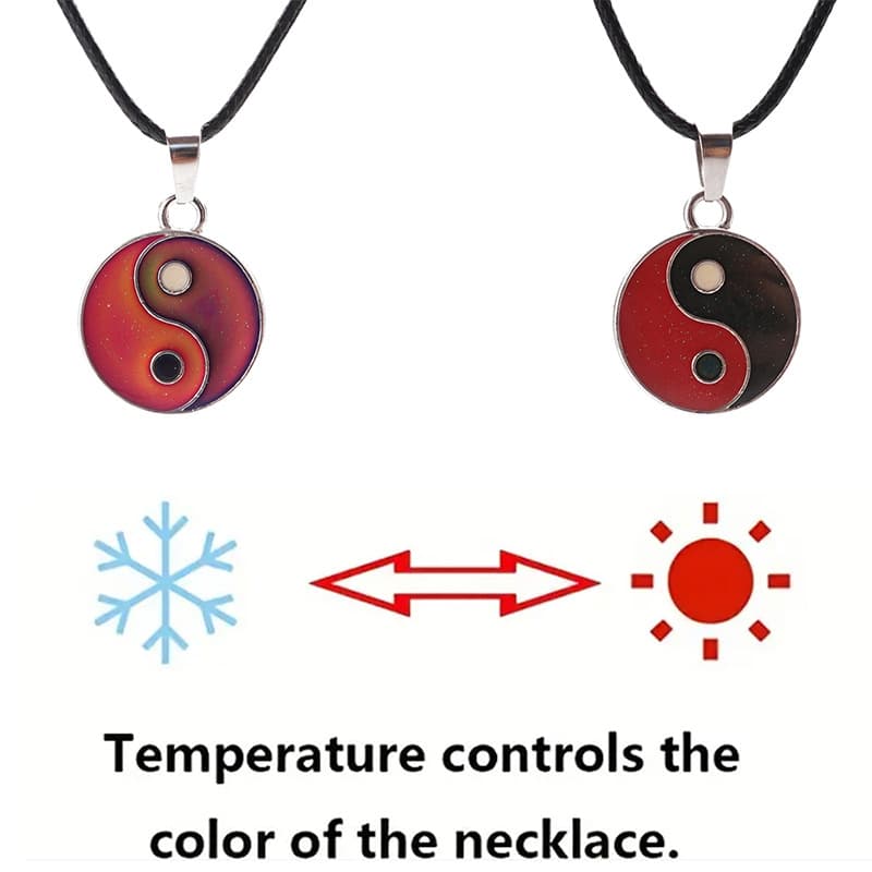 Temperature Changing Yin Yang Necklace - Couples Fashion Statement