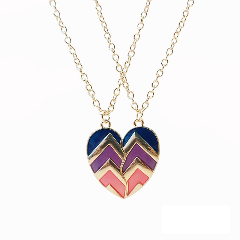 Matching Heart Necklaces for Couples or Best Friends