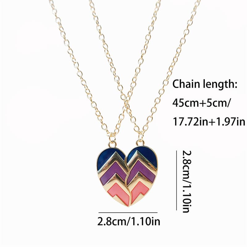 Matching Heart Necklaces for Couples or Best Friends