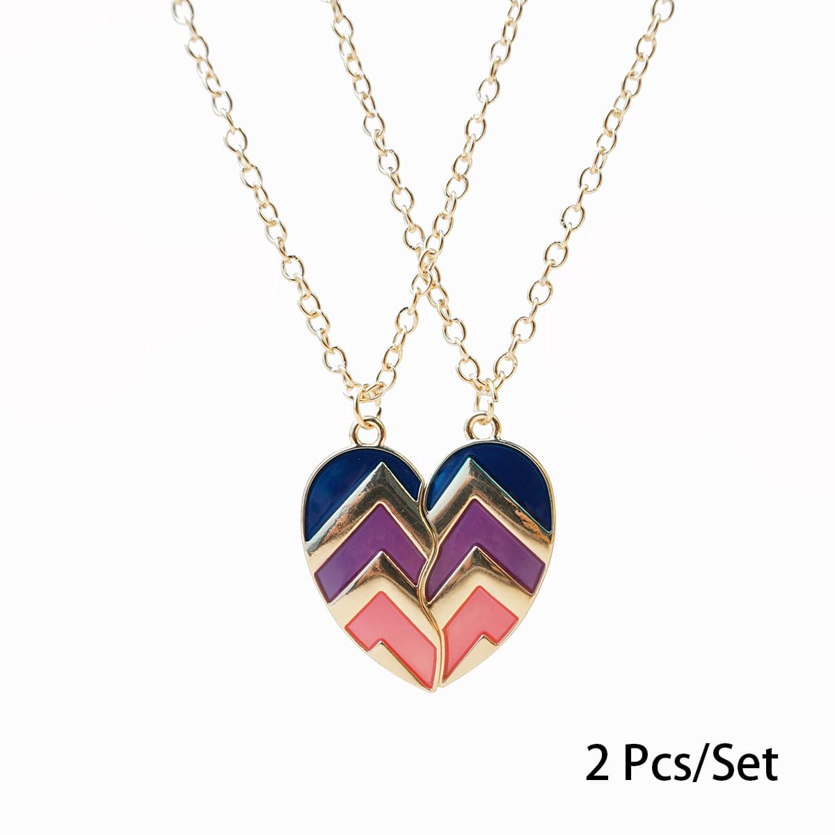 Matching Heart Necklaces for Couples or Best Friends