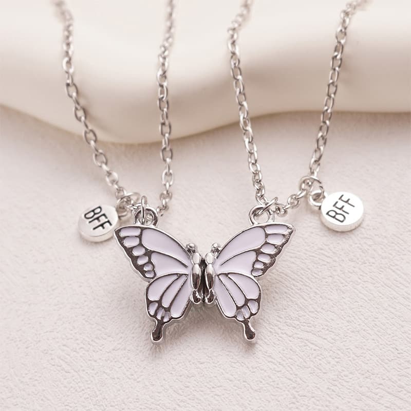 Butterfly Magnetic Necklace Set for Best Friends