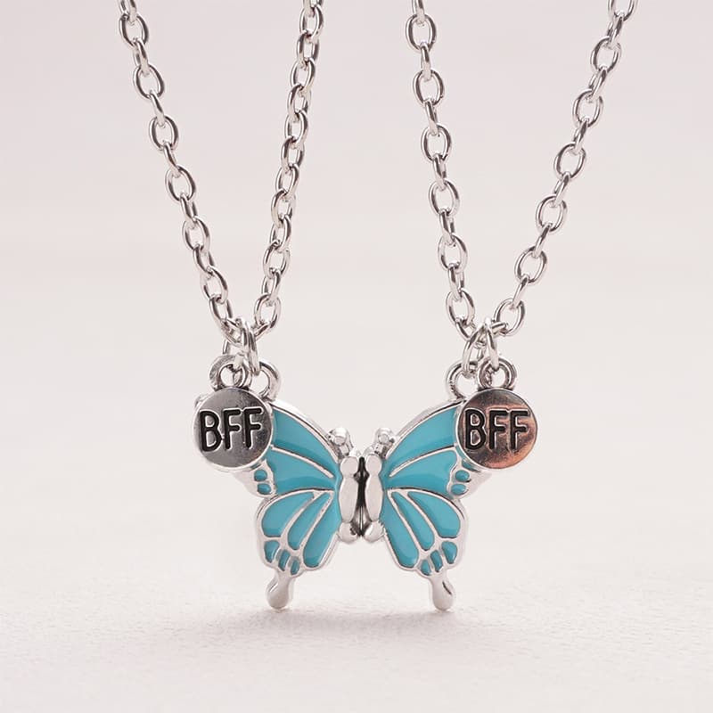 Butterfly Magnetic Necklace Set for Best Friends