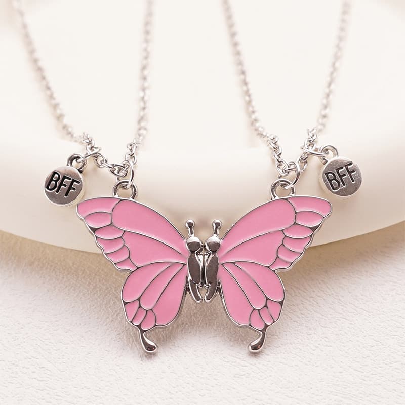 BFF Butterfly Magnetic Necklace - Cute Couple & Best Friend Gift