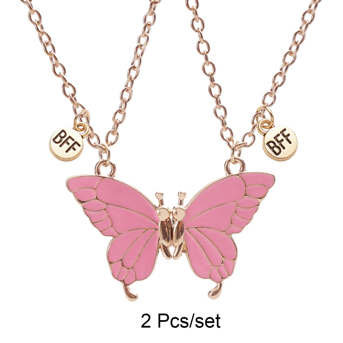 BFF Butterfly Magnetic Necklace - Cute Couple & Best Friend Gift