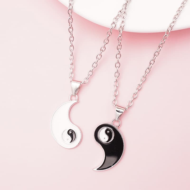 Yin Yang Couple Necklaces - Matching Yin Yang Pendant Set for Him & Her