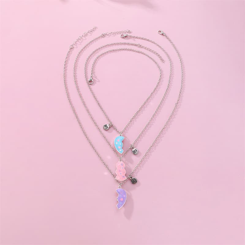 BFF Best Friends Forever Magnetic Moon Necklace Set