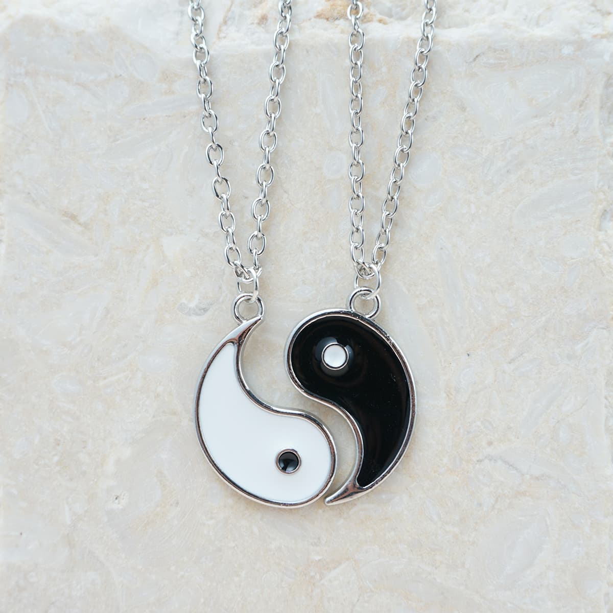 Yin Yang Best Friend Necklaces Set for Girls & Teens