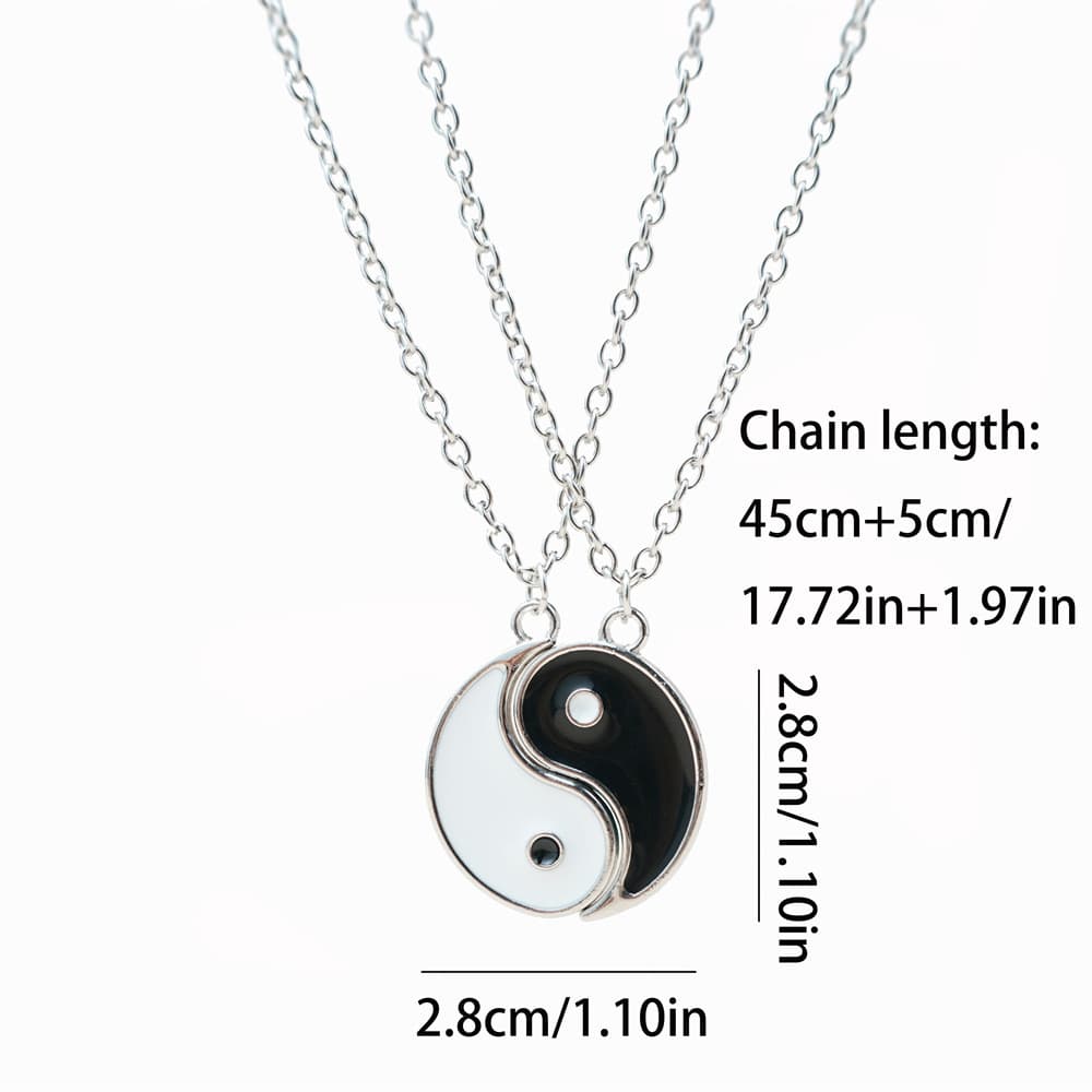 Yin Yang Best Friend Necklaces Set for Girls & Teens