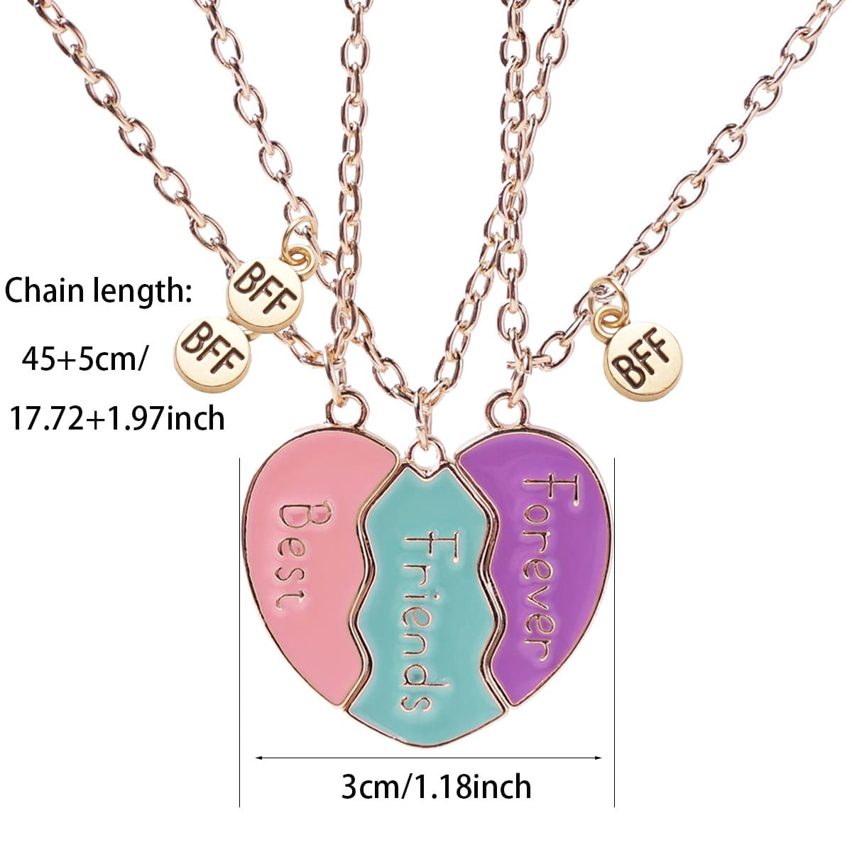 Best Friends Forever Magnetic Necklace Set for Girls