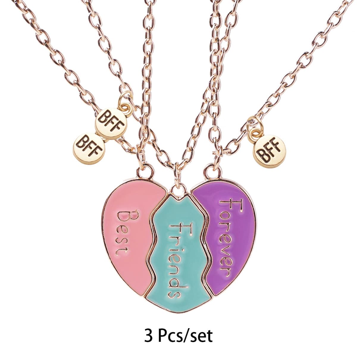 Best Friends Forever Magnetic Necklace Set for Girls