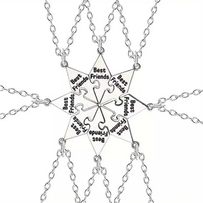 Best Friends Puzzle Star Necklace Set of 8