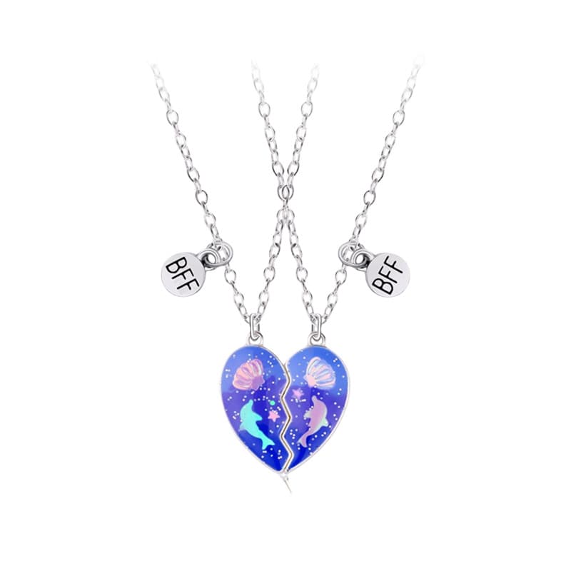 Blue Dolphin Magnetic Necklaces - Best Friend Forever Gift Set