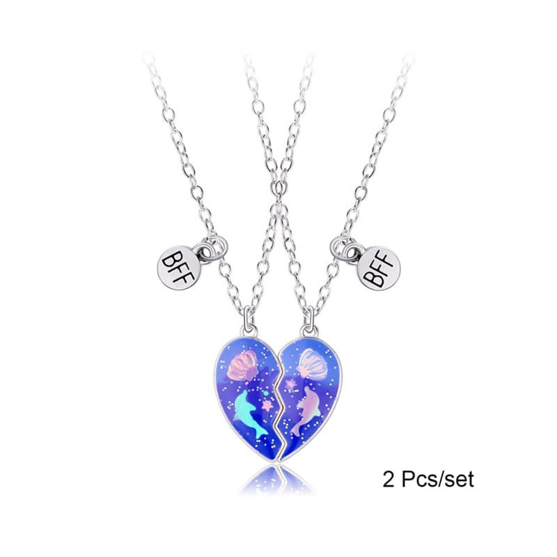 Blue Dolphin Magnetic Necklaces - Best Friend Forever Gift Set