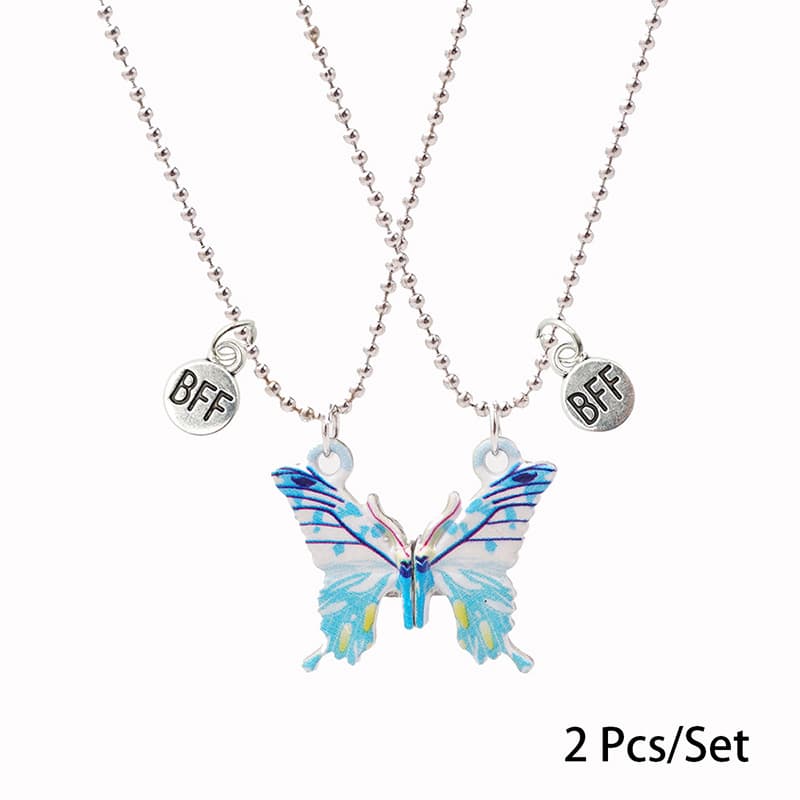 Magnetic Butterfly Necklace Set - BFF Best Friends Forever Gift