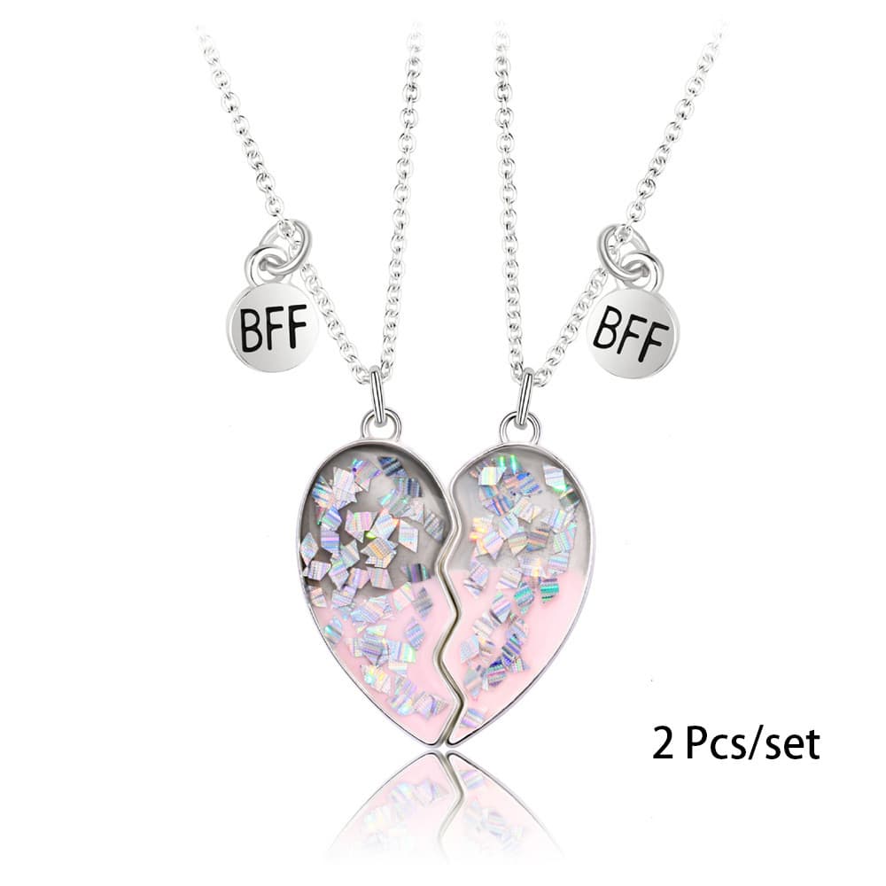 Matching BFF Heart Necklace Set - Perfect Best Friend Gift