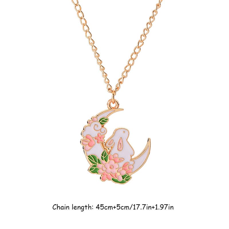 Adorable Rabbit Necklaces - Cute Couple Enamel Pendant Chains for Girls & Teens