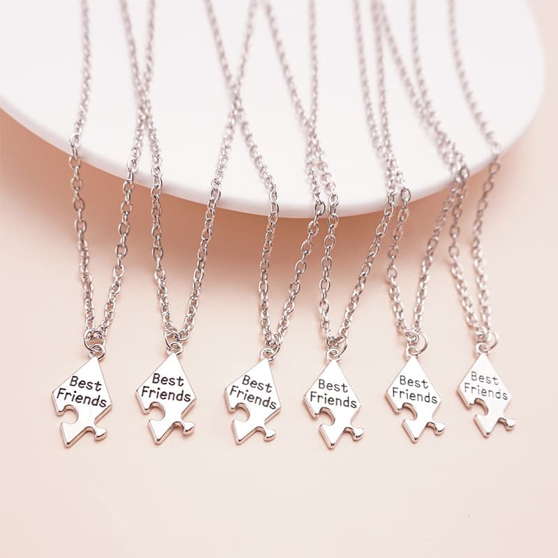 6-Piece Best Friends Puzzle Necklace Set