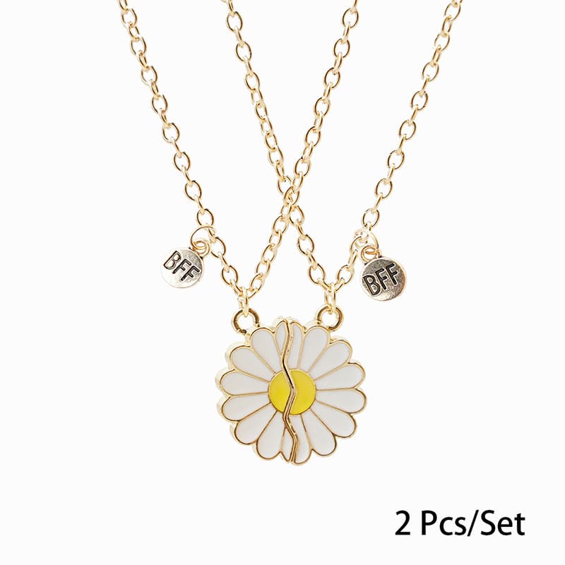 Matching Daisy Necklace Set - Best Friend Forever BFF Gift