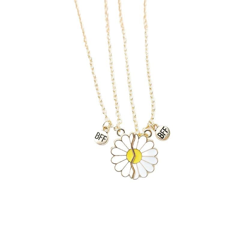 Matching Daisy Necklace Set - Best Friend Forever BFF Gift
