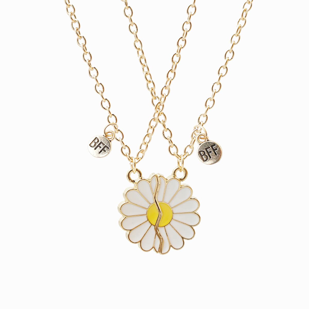 Matching Daisy Necklace Set - Best Friend Forever BFF Gift