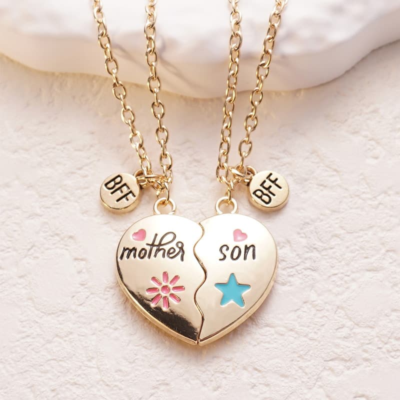 Mother & Son Magnetic Pendant Set - Perfect Gift for Mom & Kid