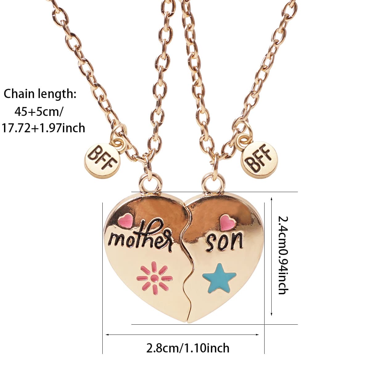 Mother & Son Magnetic Pendant Set - Perfect Gift for Mom & Kid
