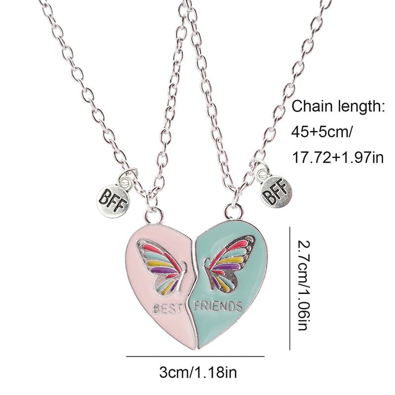 Magnetic Heart Necklace Set for Best Friends BFF