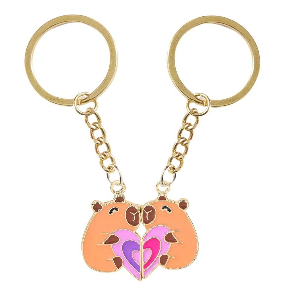 Cute Capybara Magnetic BFF Necklace Set for Best Friends