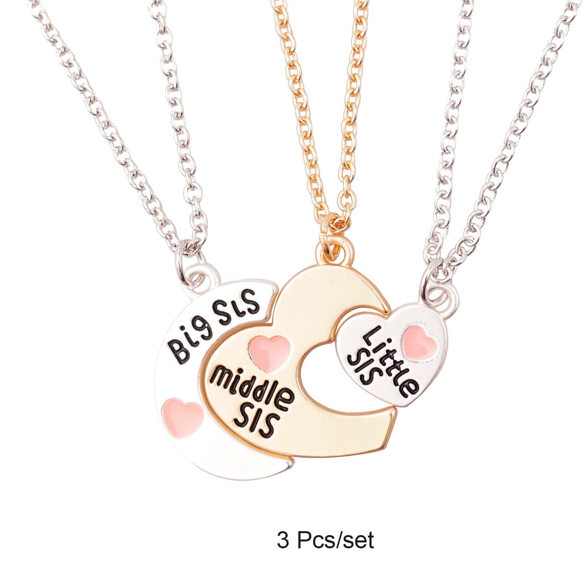 Starry Moon Yin Yang Pendant Necklace Set for Best Friends