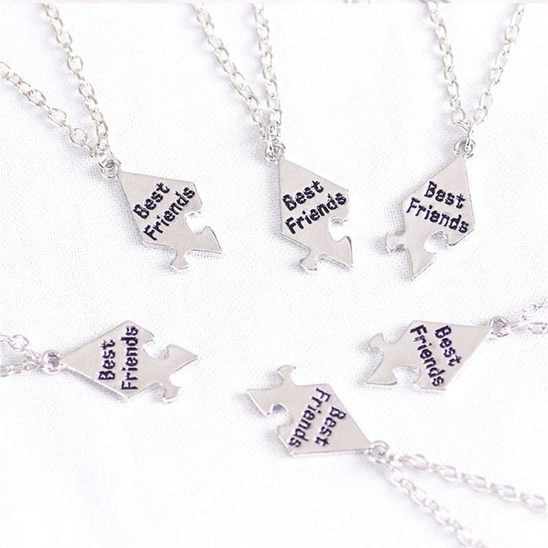6-Piece Best Friends Star Puzzle Necklace Set - Perfect Graduation Gift for Girls