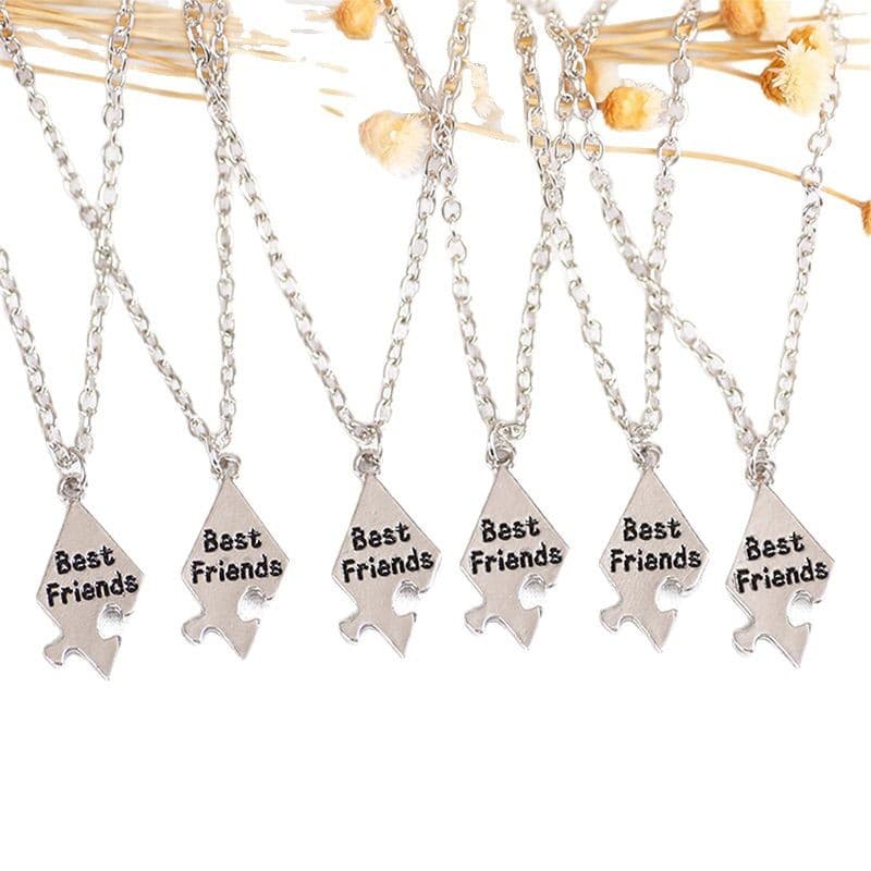 6-Piece Best Friends Star Puzzle Necklace Set - Perfect Graduation Gift for Girls