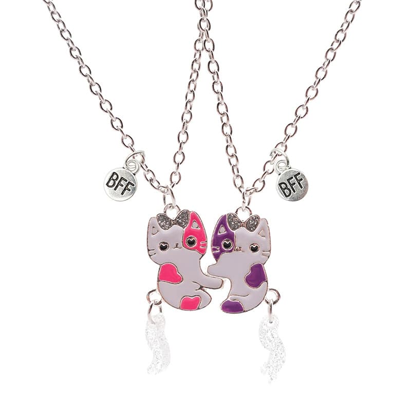 Cute Cat Couple Necklaces - Magnetic BFF Friendship Jewelry Set