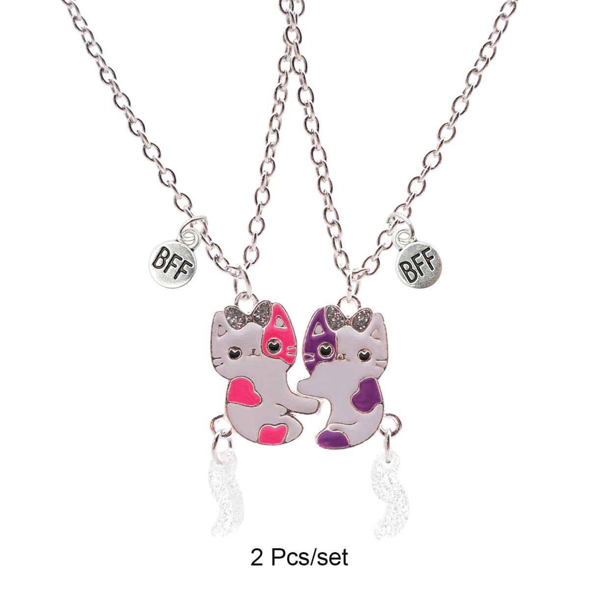 Cute Cat Couple Necklaces - Magnetic BFF Friendship Jewelry Set
