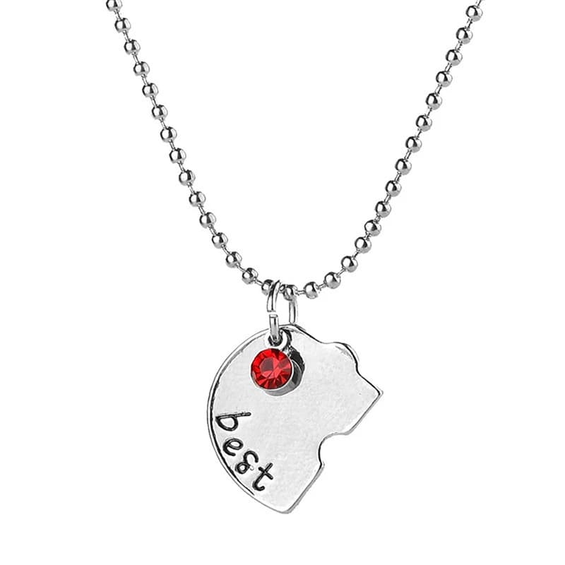 Best Friends Forever Puzzle Heart Necklace Set - Alloy Charm Jewelry
