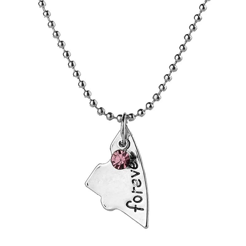 Best Friends Forever Puzzle Heart Necklace Set - Alloy Charm Jewelry