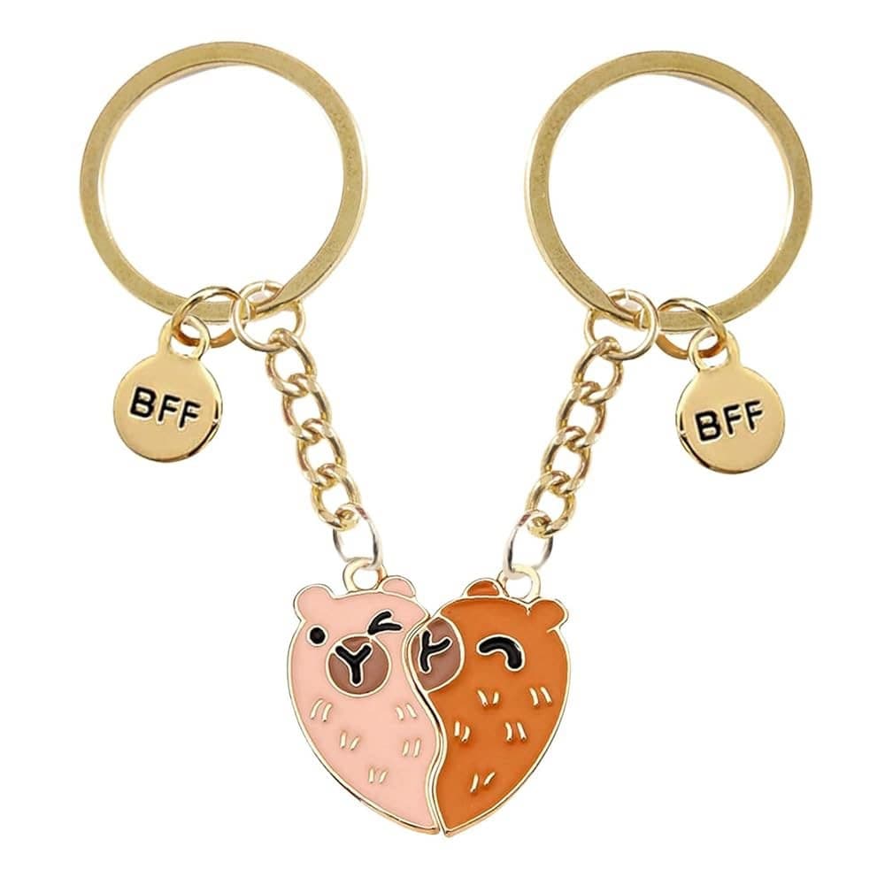 Cute Capybara Magnetic BFF Necklaces - Perfect Gift for Best Friends