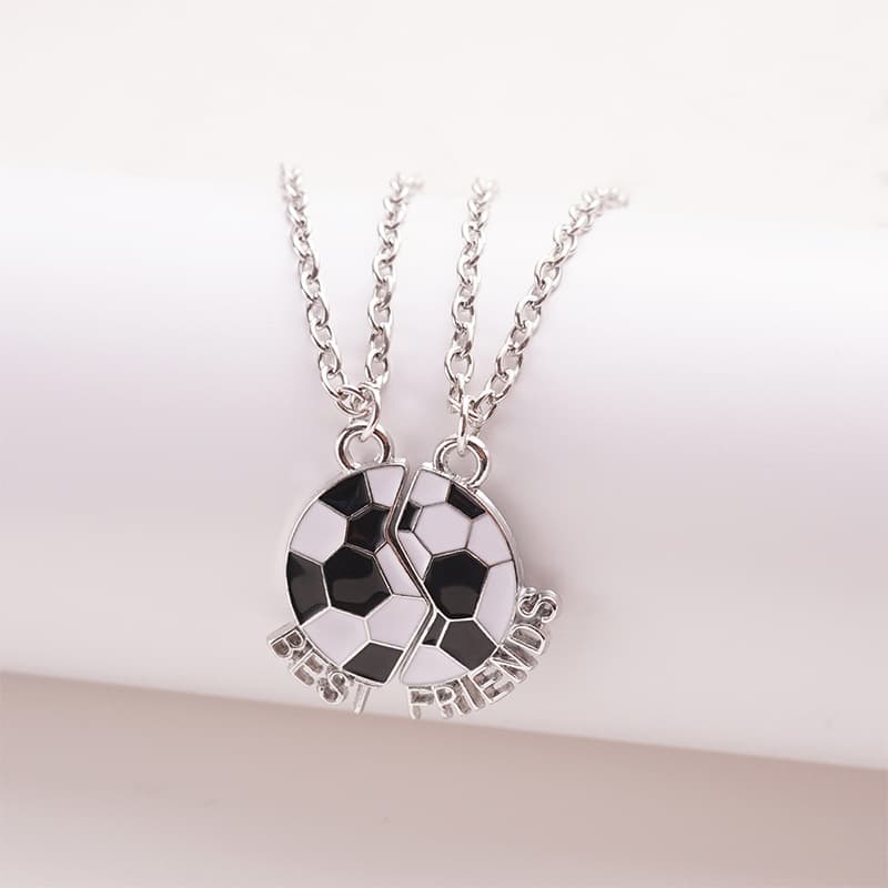 Football Best Friends Necklaces Set - Perfect Gift for Soccer Lovers