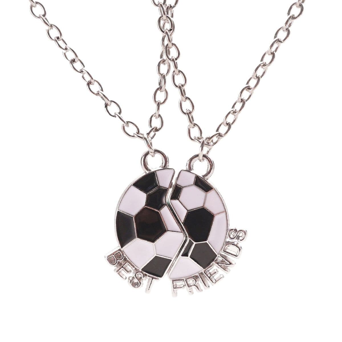 Football Best Friends Necklaces Set - Perfect Gift for Soccer Lovers