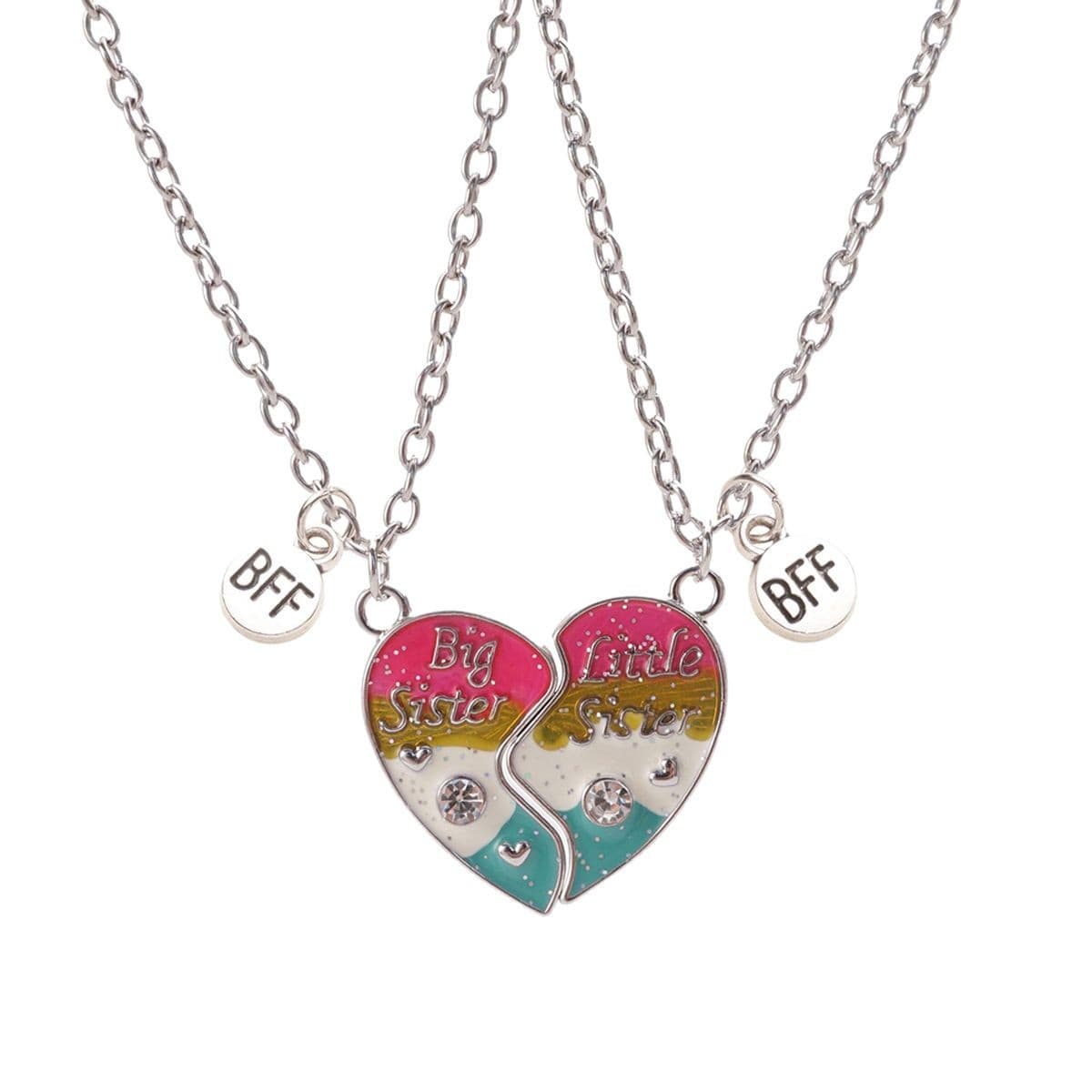 Matching Heart BFF Necklace Set for Best Friends
