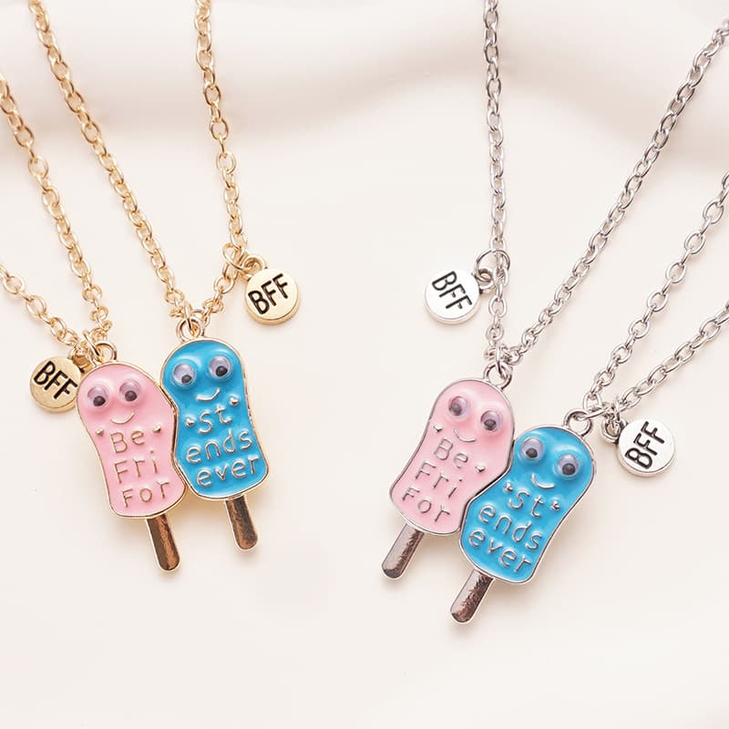 Cute Ice Cream Magnet Necklaces for Best Friends Forever