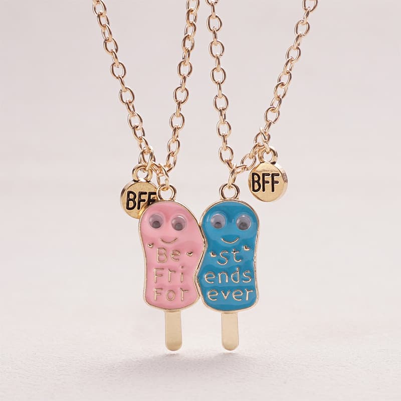 Cute Ice Cream Magnet Necklaces for Best Friends Forever