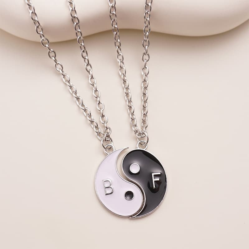 Yin Yang Couple Necklaces Set - BFF Friendship Pendant Jewelry