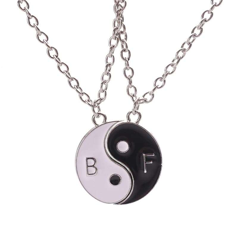 Yin Yang Couple Necklaces Set - BFF Friendship Pendant Jewelry