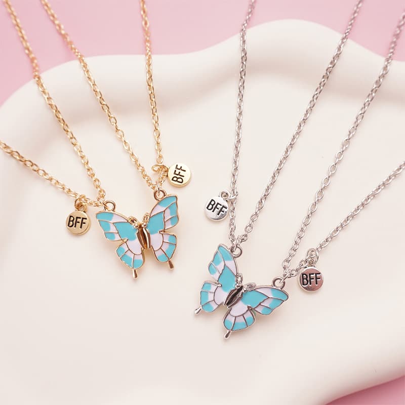 BFF Butterfly Magnetic Necklace Set - Ins Style Best Friend Gift